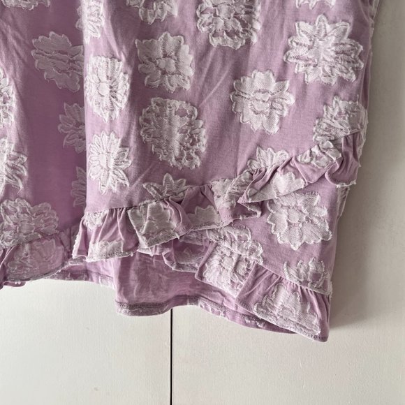 NWOT! Loft Lavender & White Floral Top - Medium - Picture 3 of 4